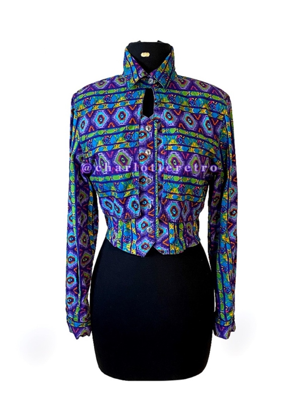 vtg Western Rodeo Cropped Bolero Shirt Shacket